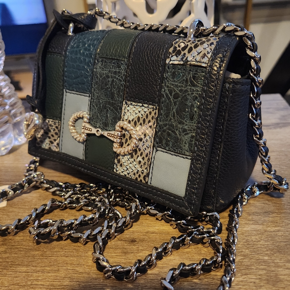 Brighton FERN OFF THE GRID, CROSSBODY MULTI WAYS purse leather croc snakeskin